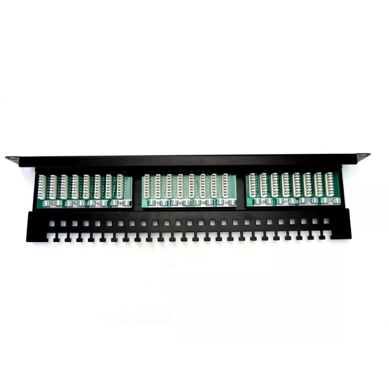 Digitus DN-91524U-EC 19" patchpaneel met 24 poorten Cat5e U/UTP, 1U, met kabelgeleiding, zwart