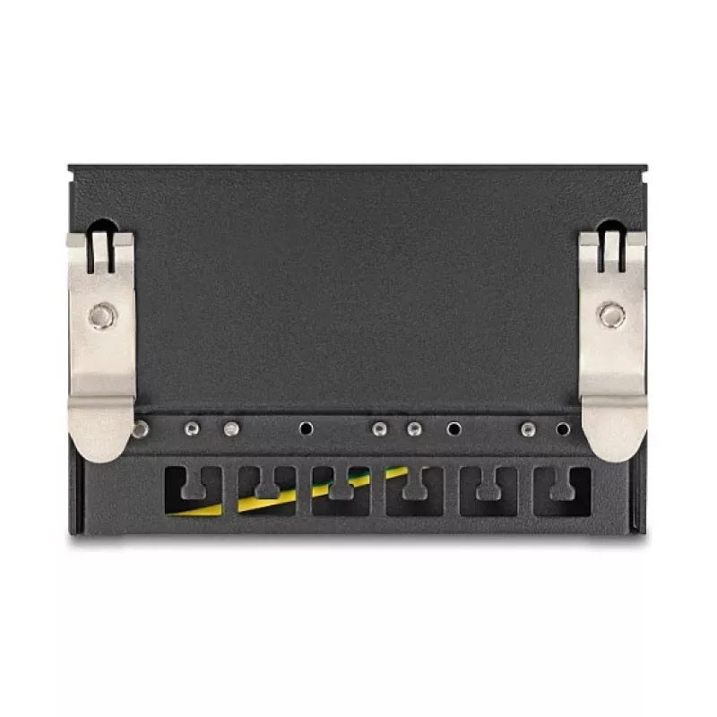 Patchpanel DELOCK mini desktop RJ45 6 poorten Cat.6A afgeschermd, metaal, zwart, 80×22×125 mm