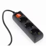 Gembird EG-PSU3-01 stroomverlengsnoer 0,6 m 3 AC-uitgangen binnen zwart