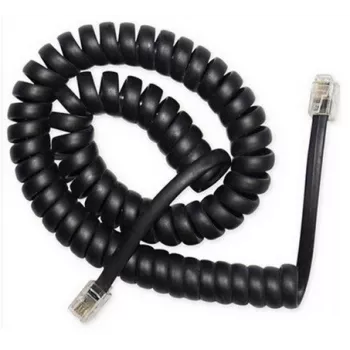Spiraalkabel RJ10/4P4C/2m/zwart