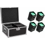 Eurolite Set 4x AKKU UP-4 Entry QCL Spot QuickDMX met koffer