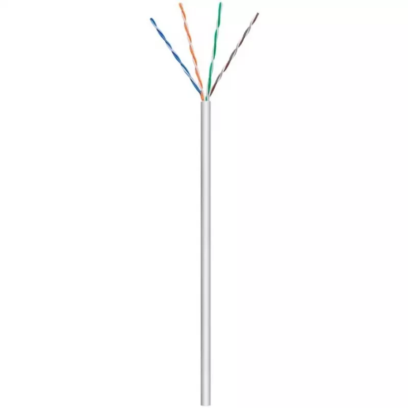 Netwerkkabel Cat.6, U/UTP (grijs, 100 meter, flexibel)