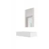 Kaptafel met spiegel cama meble PAFOS 80×41,6×100 cm, wit mat, MDF-frame, 1 lade