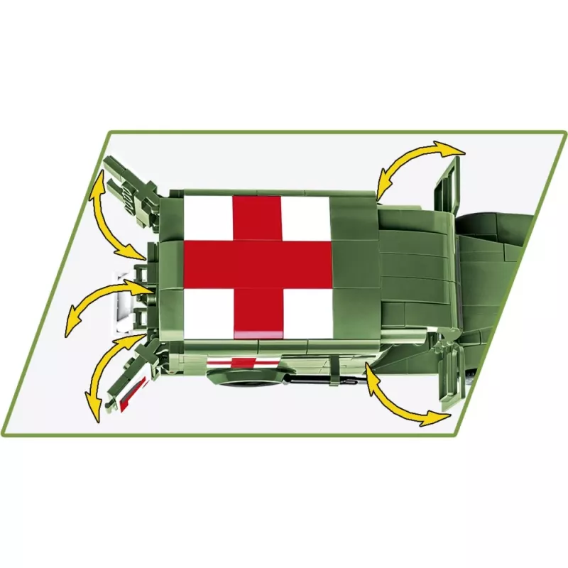 Constructiespeelgoed Cobi Dodge WC-54 ambulance model 2257 1:35 schaal bouwpakket