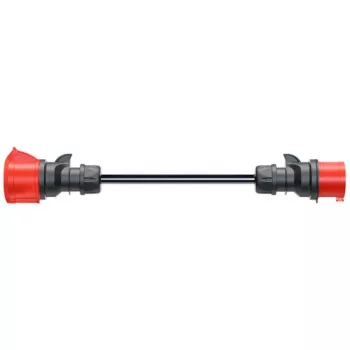 Adapter voor Gemini flex 22 kW CEE rood draaistroom 32A > CEE rood 16A zwart 30cm