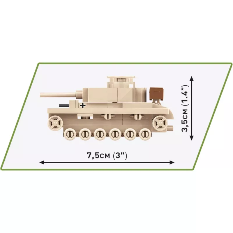 Bouwset Cobi Panzer III Ausf.L — 103 onderdelen, aanbevolen leeftijd 6+, beige