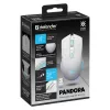 Draadloze gaming-muis DEFENDER Pandora White – ambidexter, 3200 DPI, 6 knoppen, programmeerbaar, optisch, USB