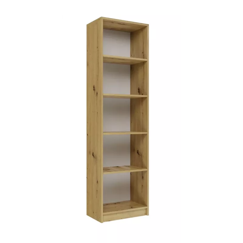 Boekenkast Top e shop R50 ARTISAN — eikenfinish, 5 legplanken, spaanplaat frame