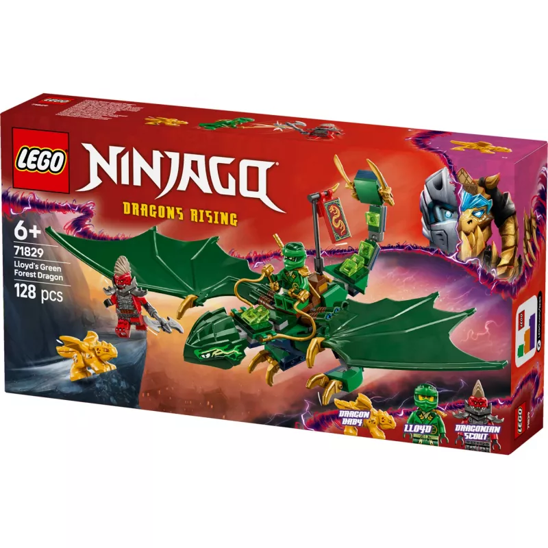 Bouwspeelgoed LEGO NINJAGO 71829 Lloyds Groene-Wouddraak, 128 onderdelen, 2 minifiguren, vanaf 6 jaar
