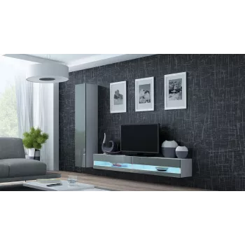 Cama tv-standaard VIGO nieuw 30/180/40 wit/grijs glanzend