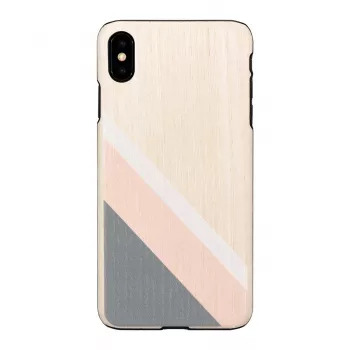 Smartphonehoes man and wood voor iPhone XS Max – roze pak, zwart