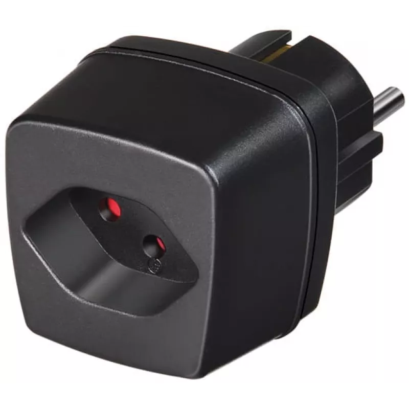 brennenstuhl reisadapter - stopcontactadapter - zwart (1508480)