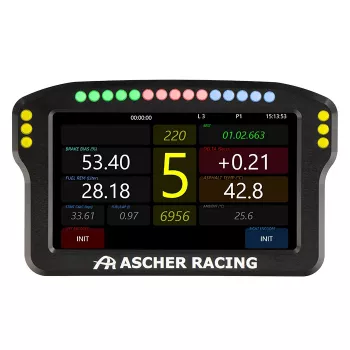 Stuurwiel-dashboardpaneel Ascher Racing 5 inch model 76080029 voor sim-racing-displays