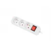 Verlengsnoer LANBERG PS1-03E-0300-W — 3 m kabel, 3 Type E stopcontacten, wit, binnen