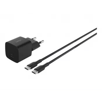 AC-oplader voor binnen Belkin BoostCharge 25 W USB-C PD/PPS, 1 m kabel, zwart - voor spelcomputers, smartphones, tablets