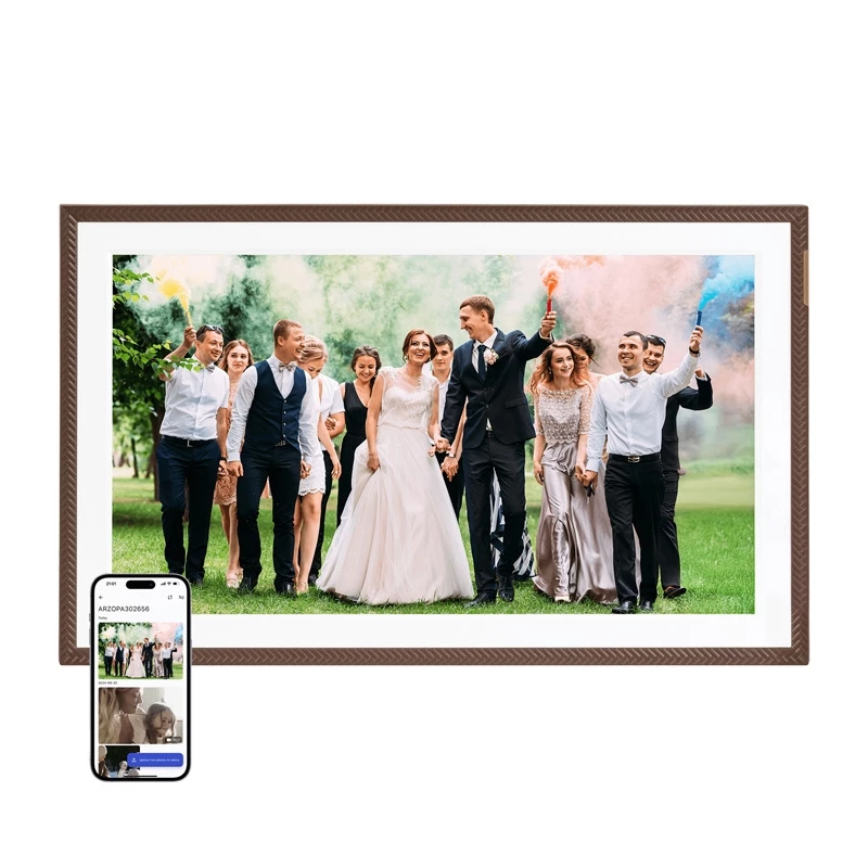 Arzopa D156 (bruin) 15,6 inch digitale fotolijst