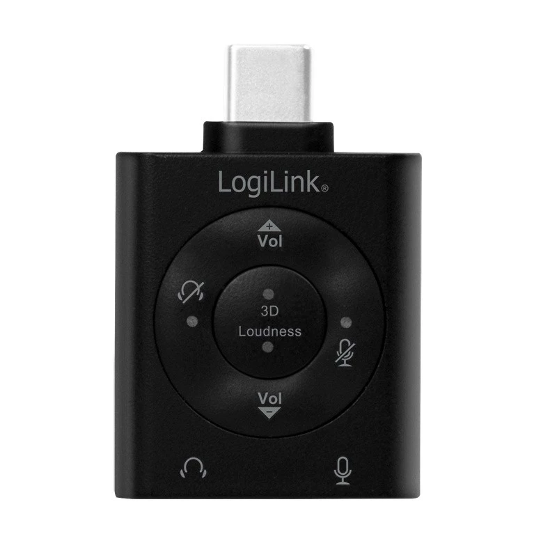 USB3.2 audio-adapter USB-C/stekker naar 2x 3,5-mm-bus 7.1