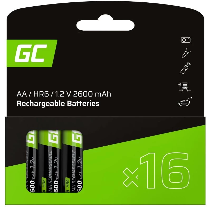Ni-Mh accu's AA R6 2600 mAh x16