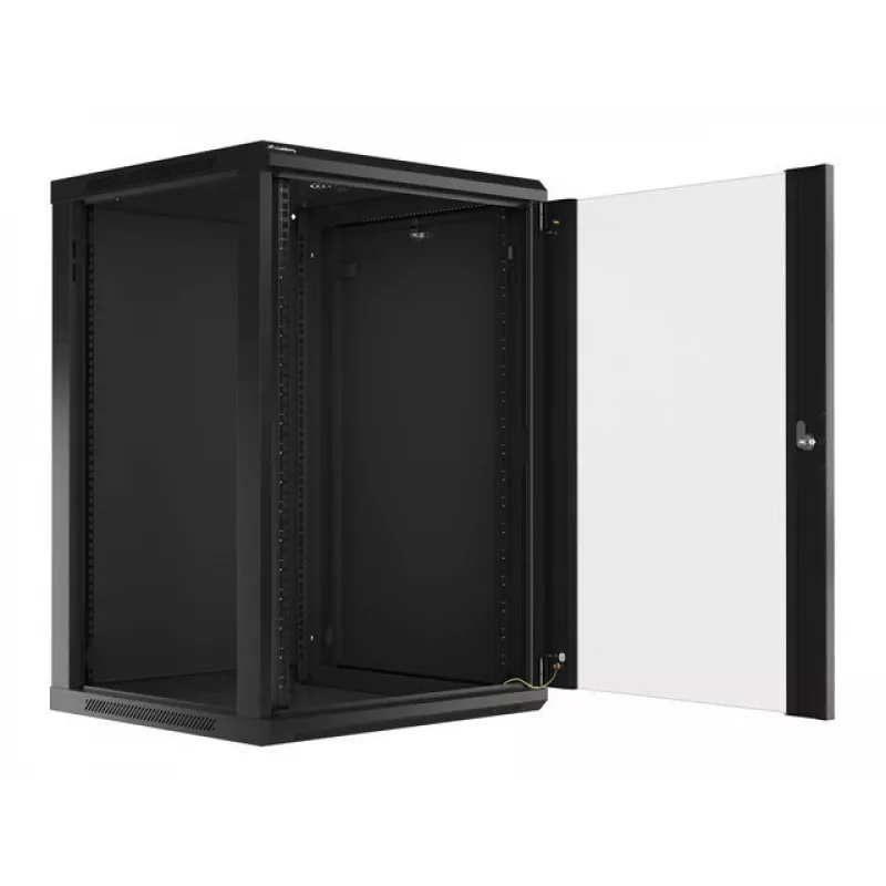 Wandmontage-rackkast LANBERG WF01-6618-10B, 18U, 600×600×907 mm, zwart, 60 kg