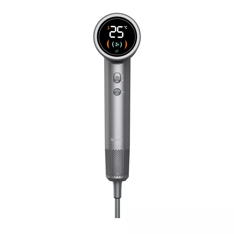 Haardroger DENVER HDD-1400DGR 1400 W, grijs, 110–240 V, 1,8 m kabel, 25–75 °C, 70×89×280 mm