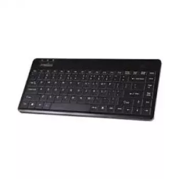 Perixx PERIBOARD-409 H, DE, mini-USB-toetsenbord, 2 hubs, zwart