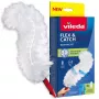 VILEDA verenstoffer korte steel 179432 met 2 Flex & Catch inzetstukken, rode kunststofgreep, ophangbaar