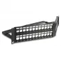 DeLOCK 19 inch Keystone patchpanel 48 poorten met trekontlasting 2U haaks zwart