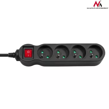 Maclean MCE180 stekkerdoos 1,4 m 4 binnenstopcontacten zwart