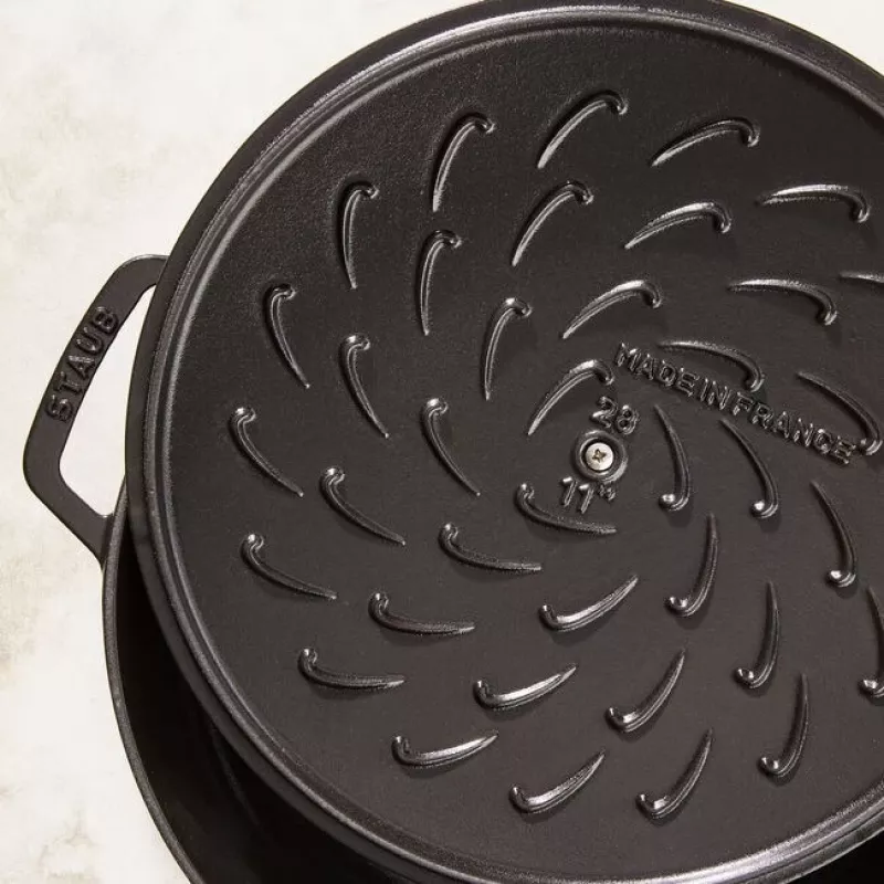 Staub Chistera 40511-472-0 braadpan 28 cm, rond, gietijzer, 3,7 l, zwart
