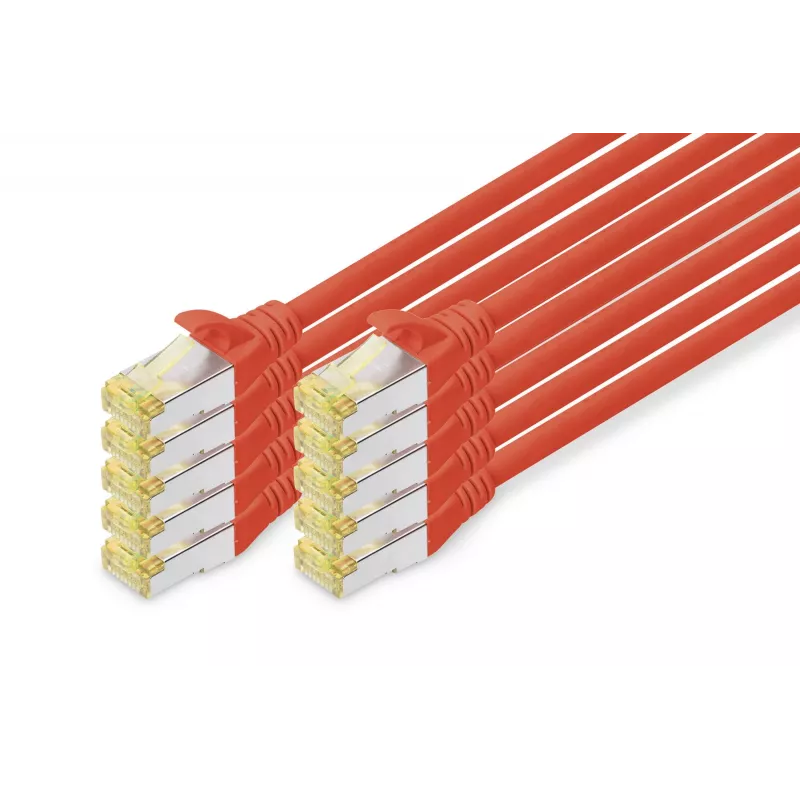 Digitus DK-1644-A-020-R-10 CAT 6A S/FTP patchkabel 2 m, rood, 10-pack