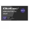 Qoltec 51797 actieve HDMI-splitter 2 x HDMI 4K x 2K | 6 Gb/s | 60 Hz