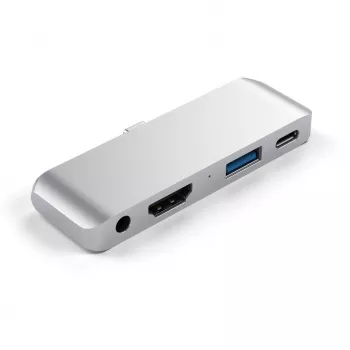 Satechi aluminium USB-C-hub voor iPad Pro zilver