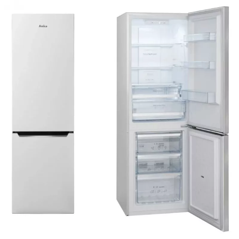 Koel-vriescombinatie AMICA FK2695.2FT(E) — 269 l, vriesvak onder, wit, R600a