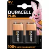 Duracell Plus 9V-batterij (MN1604 / 6LR61), 2 stuks