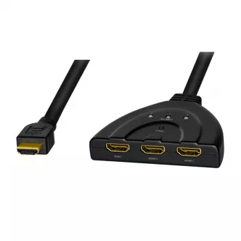 LogiLink - Video-/audiosplitter/switch - 3 x HDMI - desktop