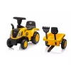 CAT voertuig tractor met aanhanger geel om op te zitten