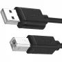 USB-2.0-kabel Unitek Y-C420GBK, USB-A naar USB-B, 3 m, zwart