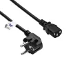Akyga AK-PC-06A netsnoer CEE 7/7 naar IEC C13, 3 m, zwart