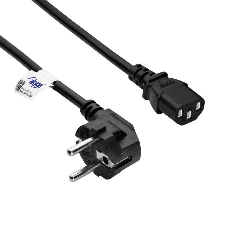 Akyga AK-PC-06A netsnoer CEE 7/7 naar IEC C13, 3 m, zwart