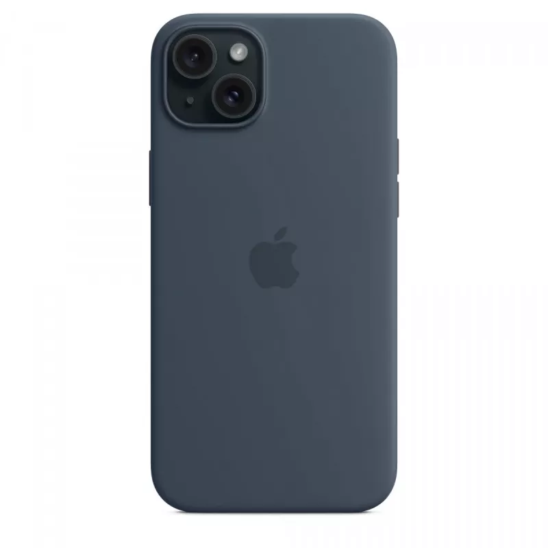 Apple iPhone 15 Plus Siliconen Case met MagSafe - Stormblauw