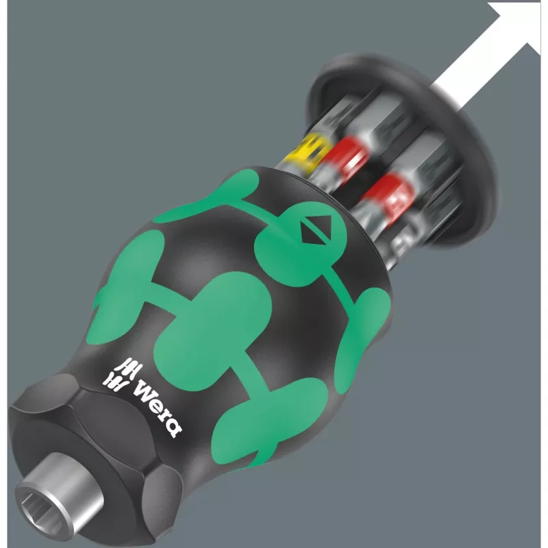 Wera Kraftform compact Stubby Magazin 2 multibit-schroevendraaier platte schroevendraaier