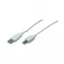 M-CAB - USB-kabel - USB Type A, 4-polig (M) - USB Type B, 4-polig (M) - 3,0 m - grijs (7100039)
