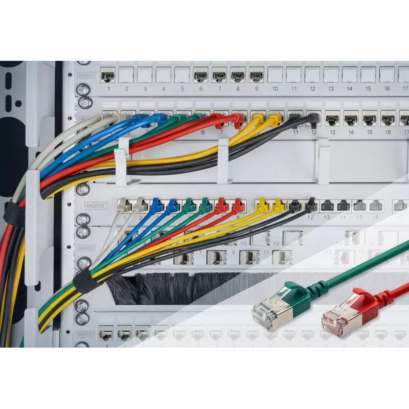 Netwerkkabel Digitus CAT 6A F/FTP RJ-45 2m grijs