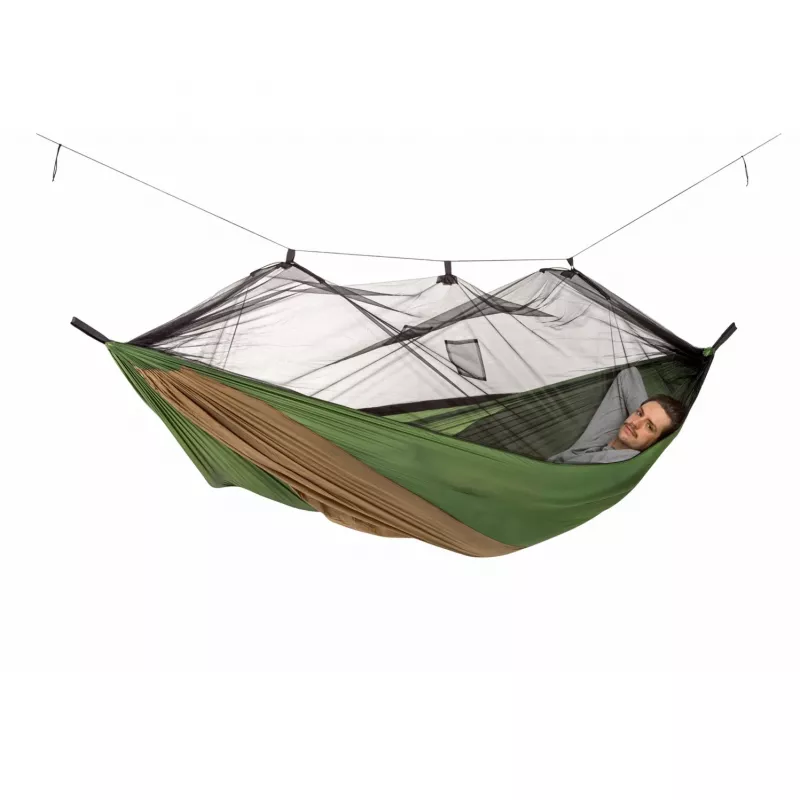 Adventure Moskito Hammock Thermo AZ-1030430, campinghangmat groen/bruin