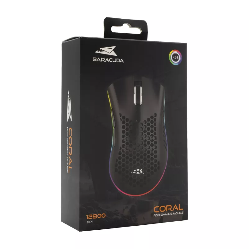 Muis Baracuda BGM-031 Coral zwart USB