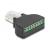 DeLOCK 90654 kabel-adapter RJ45 8-polige klemmenblok zwart