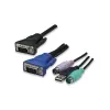 Intellinet 8-poorts rackmount KVM-switch, combo USB + PS/2, on-screen-display, kabels meegeleverd (Euro 2-pins stekker)