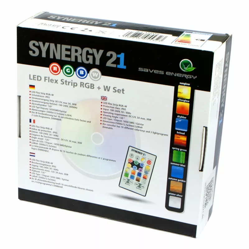 Synergy 21 LED Flex Strip 5050 - 30 RGB-W DC12V compleet set V2