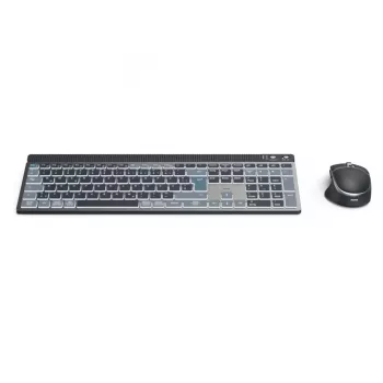 Draadloos multi-device toetsenbord- en muisset HAMA WKM-750 — zwart, draadloze connectiviteit