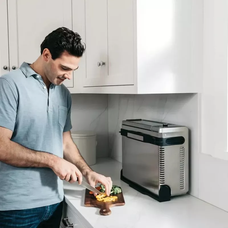 Ninja SP101 enkel 10 L losstaand 2400 W heteluchtfriteuse zwart, roestvrij staal